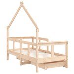 vidaXL Cadre de lit enfant avec tiroirs 70x140 cm bois de pin massif