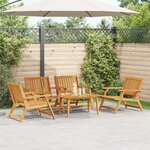 vidaXL Chaises de jardin avec table 5 Pièces en bois d'acacia massif