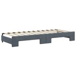 vidaXL Lit de jour avec gigogne sans matelas gris foncé 80x200 cm