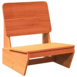 vidaXL Chaise de jardin cire marron 60x64x70 5 cm bois de pin massif