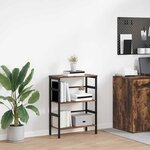 vidaXL Étagère Chêne fumé 60 x 29 5 x 81 cm Bois d'ingénierie