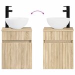 vidaXL Meuble de lavabo mural Chêne Sonoma 39 x 41 x 64 5 cm