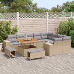 vidaXL Ensemble de canapé de jardin 12 Pièces Beige et Gris clair