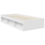 vidaXL Cadre de lit avec tête de lit Blanc 90 x 200 cm Pin massif
