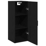 vidaXL Armoire murale en chêne noir 34 5 x 34 x 90 cm Bois d'ingénierie