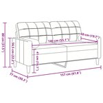 vidaXL Canapé 2 places avec oreillers vert foncé 140 cm velours