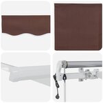 vidaXL Auvent rétractable automatique marron 450x300 cm