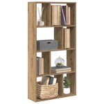 vidaXL Bibliothèque chêne artisanal 60x20x120 cm bois d'ingénierie