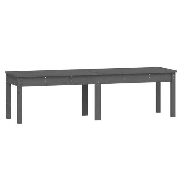 vidaXL Banc de jardin à 2 places gris 159 5x44x45cm bois massif de pin