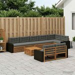 vidaXL Ensemble de canapés d'extérieur 9 pc