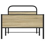 vidaXL Cadre de lit sans matelas 100x190 cm chêne sonoma
