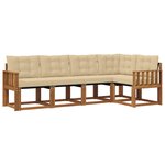 vidaXL Ensemble de canapés d'extérieur 5 pc Naturel et Beige