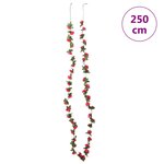 vidaXL Guirlandes de fleurs de Noël 6 Pièces rouge rosé 250 cm