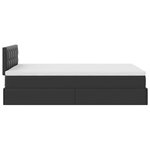 vidaXL Cadre de lit ottoman avec matelas noir 120x190 cm similicuir
