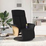 vidaXL Fauteuil de massage inclinable Noir 79 x 87 x 104 5 cm tissu