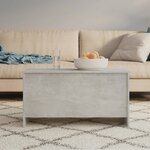 vidaXL Table basse gris béton 102x55 5x52 5 cm bois d'ingénierie
