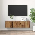 vidaXL Meuble TV 2 Pièces Multicolore 60 x 30 x 30 cm Bois d'ingénierie