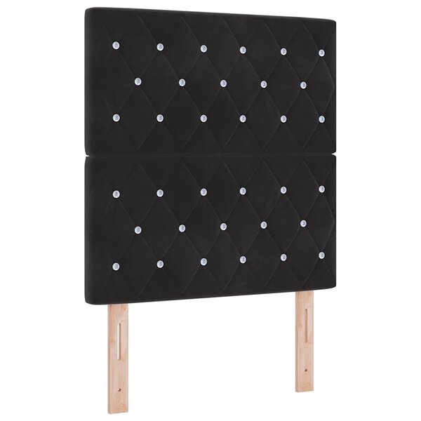 vidaXL Tête de Lit LED avec des lumières à LED Noir 80 cm Velours