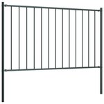vidaXL Panneau clôture poteau Acier enduit poudre 1 7x1 25m Anthracite