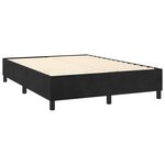vidaXL Sommier à lattes de lit avec matelas Noir 140x190 cm Velours