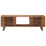 vidaXL Meuble TV avec stockage avec porte Naturel 105 x 30 x 35 cm