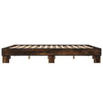 vidaXL Cadre de lit sans matelas chêne fumé 180x200 cm