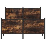 vidaXL Cadre de lit en métal sans matelas chêne fumé 120x200 cm