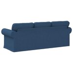 vidaXL Canapé Bleu 215 x 82 x 80 cm tissu