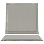 vidaXL Coussins de siège et de dos 4 Pièces Gris clair 47 x 45 x 2 cm