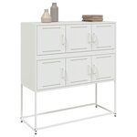 vidaXL Buffet blanc 100 5x39x107 cm acier