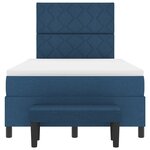 vidaXL Lit avec sommier et banc bleu 120x200 cm en tissu