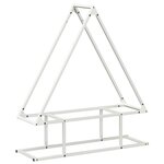 vidaXL Portant de bois chauffage blanc 80x25x90 cm