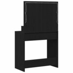 vidaXL Table de Toilette avec étagère Chêne noir 75 5 x 41 x 135 cm