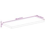 vidaXL Dessus de table 80x60x2 5 cm rectangulaire bois massif d'acacia