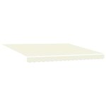 vidaXL Auvent rétractable crème 4x3 m tissu et aluminium