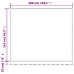 vidaXL Tissu de remplacement pour auvent rayures multicolores 3x2 5 m