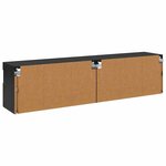 vidaXL Meubles TV muraux 2 Pièces Chêne noir 80 x 30 x 40 cm