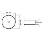 vidaXL Lavabo 40 x 15 cm Céramique Doré