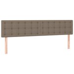 vidaXL Sommier à lattes de lit avec matelas Taupe 160x200 cm Tissu