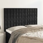 vidaXL Têtes de lit 4 Pièces Noir 72x5x78/88 cm Velours