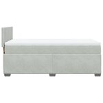 vidaXL Sommier à lattes de lit et matelas Gris clair 80x200 cm Velours