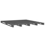 vidaXL Lit de palette sans matelas gris 140x190 cm bois massif