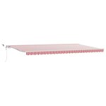 vidaXL Auvent Rétractable Rouge et Blanc 600 × 300 cm