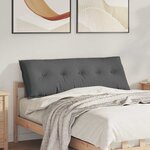 vidaXL Coussin de Dos Gris foncé 140 x 19 x 50 cm tissu