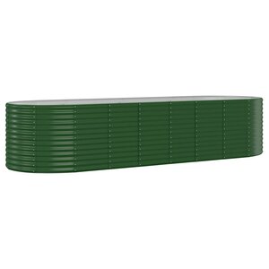 vidaXL Lit surélevé de jardin Acier galvanisé 322x100x68cm Vert