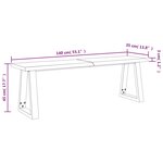 vidaXL Banc avec bord vivant 140 cm bois d'acacia massif