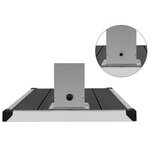 vidaXL Douche d'extérieur avec receveur de douche WPC Acier inoxydable