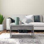 vidaXL Table basse gris béton 68x50x38 cm bois d'ingénierie