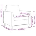 vidaXL Fauteuil Rouge bordeaux 60 cm Similicuir