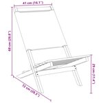 vidaXL Chaises de jardin lot de 2 beige bois d'acacia massif et tissu